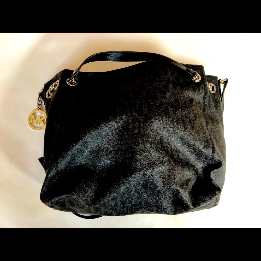 Michael Kors Signature Canvas Handbag- Blk